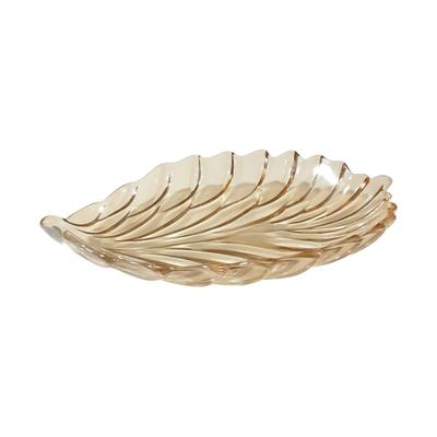 Gold leaf glass serving platter