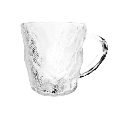 Textured Glass Mug with Handle
