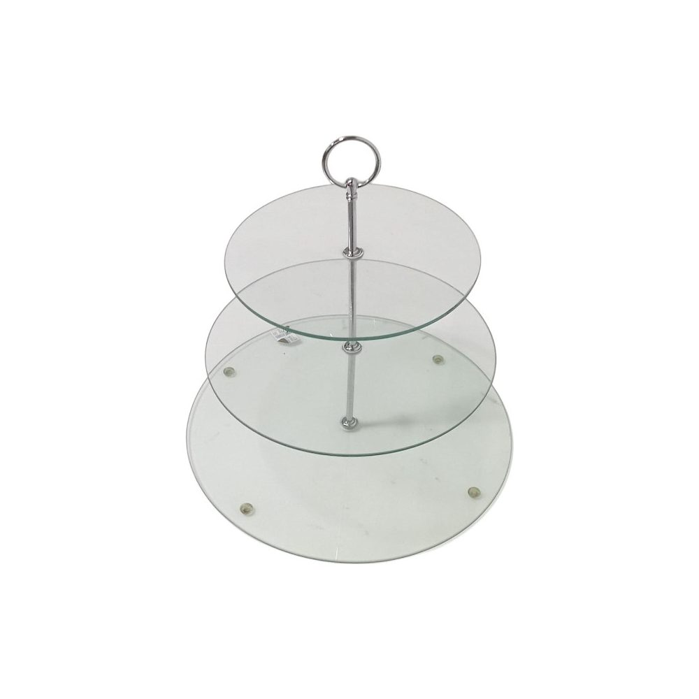 3-Tier Glass Cake Serving Stand