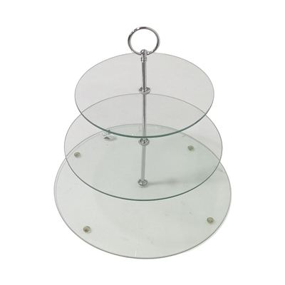 3-Tier Glass Cake Serving Stand