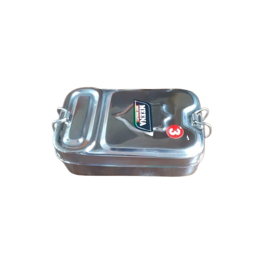 Rectangular Clip-Lock Steel Lunch Box