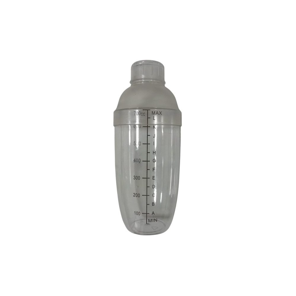 Clear plastic cocktail shaker, 750ml