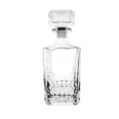 Square cut-glass whisky decanter 750ml