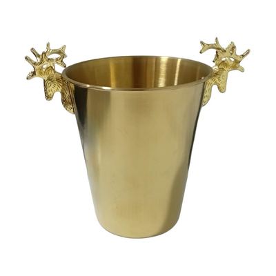 Gold Stag Head Wine Bucket