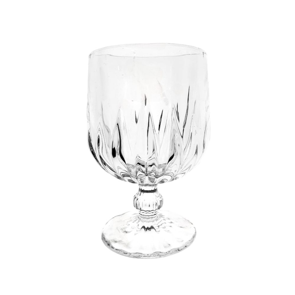 Cut glass wine goblet, 240ml (6 pcs)