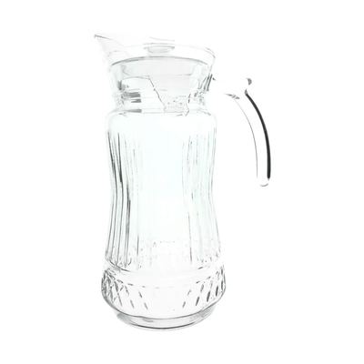 Cut-Pattern Glass Water Jug