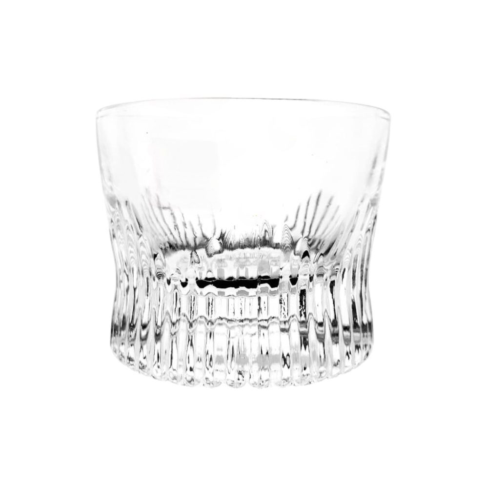Ribbed Whisky Rocks Glass, 6 Pack