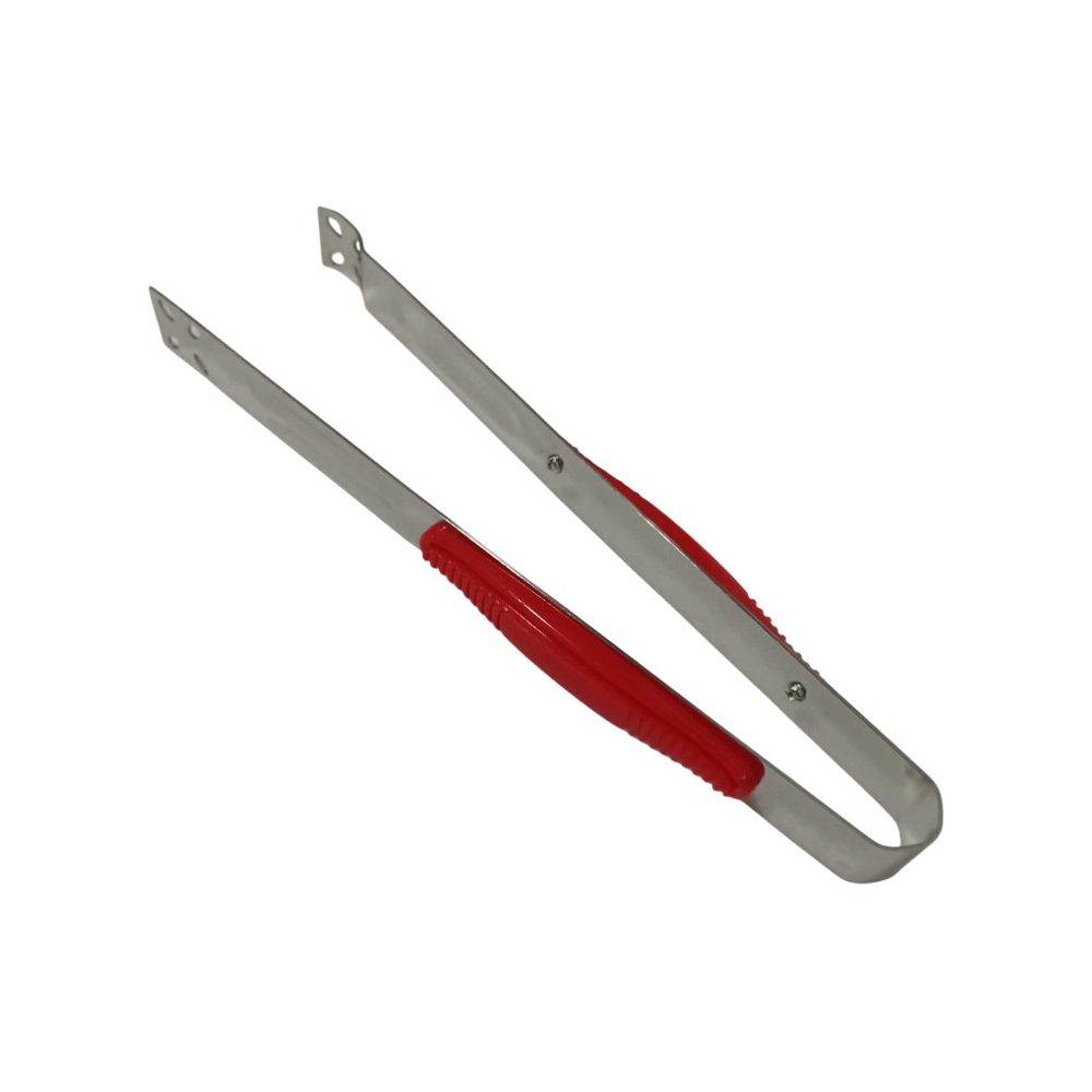 Stainless Steel Food Tong, Red Grip
