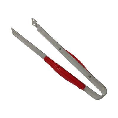 Stainless Steel Food Tong, Red Grip