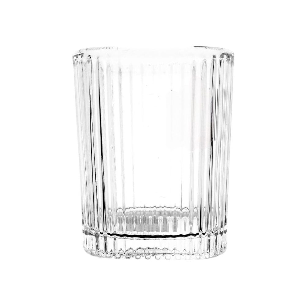 Ribbed 200ml Glass Tumbler
