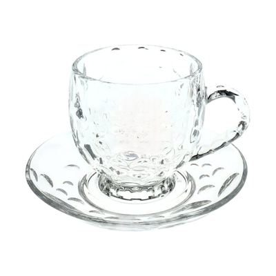 Glass Tea Cup and Saucer Set