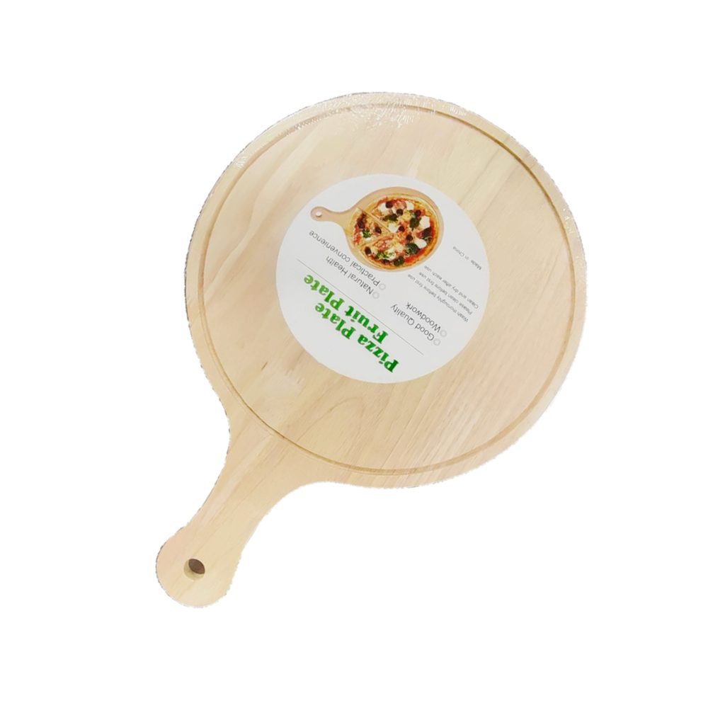 Round Wooden Pizza Serving Board