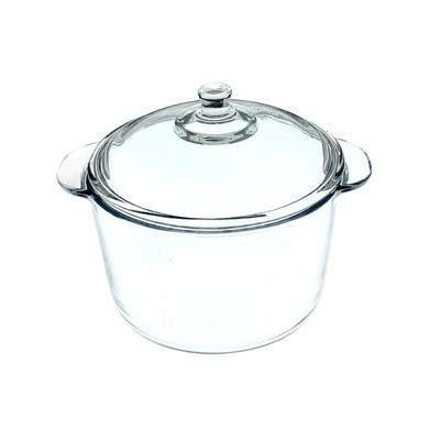 Glass Casserole Pot With Lid, 2.5L