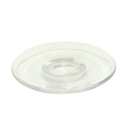 Clear Glass Cup Saucer 11cm