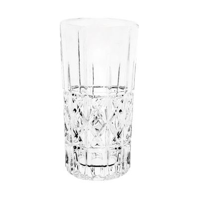 Cut glass tall tumbler set, 6 pcs