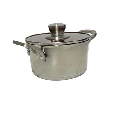 Stainless Steel Saucepan with Glass Lid, 14cm