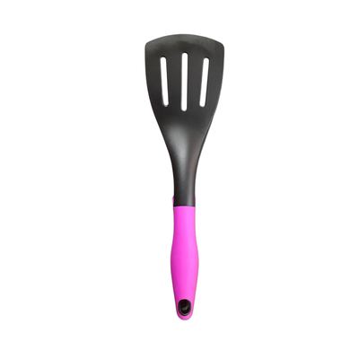 Slotted Nylon Spatula, Pink Handle