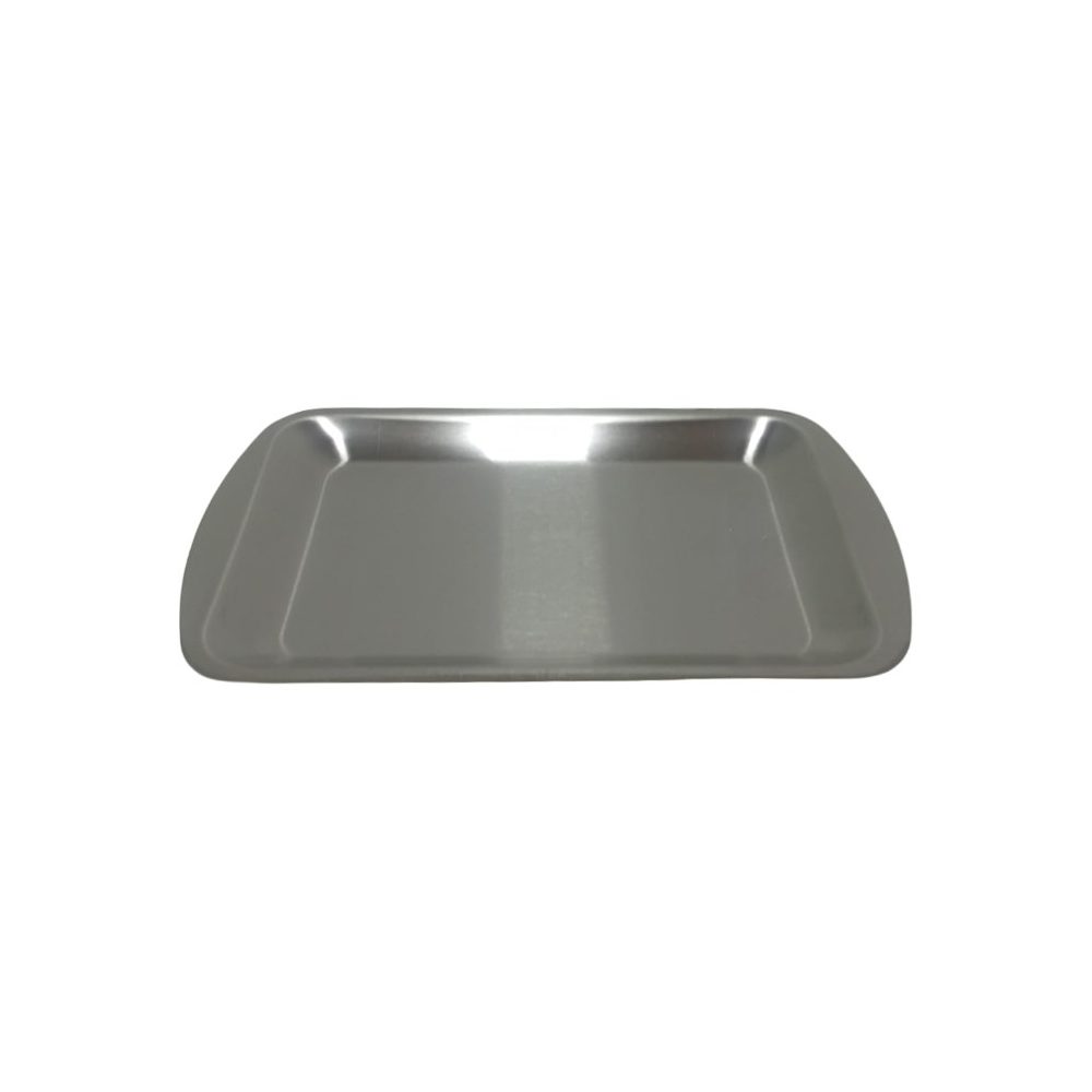 Small stainless steel rectangular tray