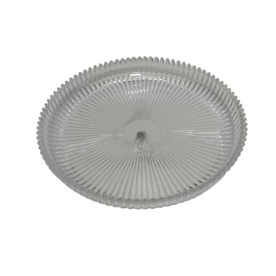 Clear ribbed polycarbonate tart dish
