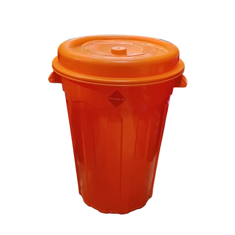 Plastic Barrel Bin with Lid