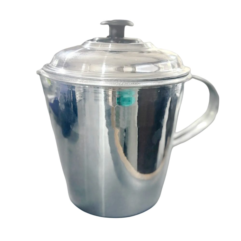 Aluminium water jug with lid