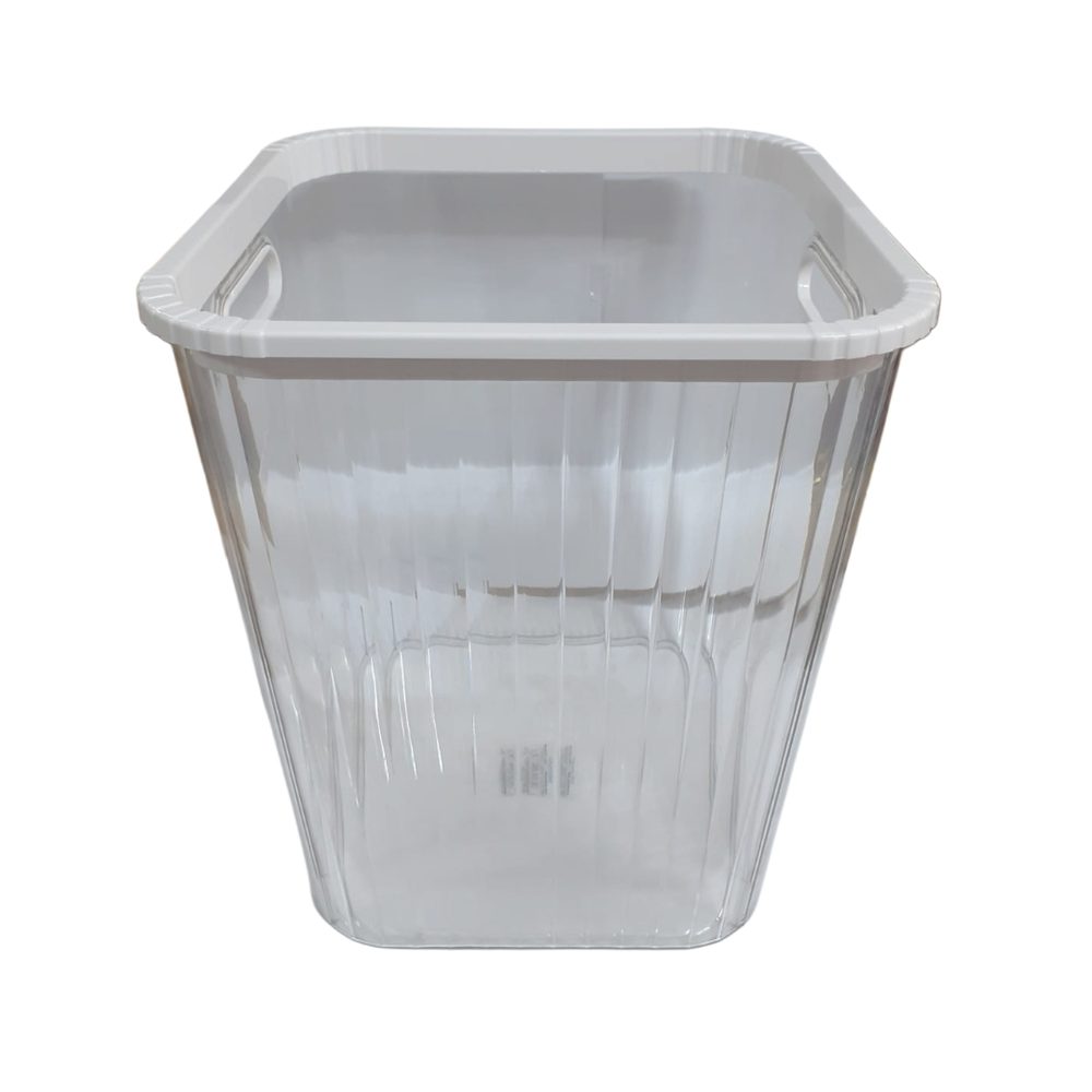 Clear Plastic Open Dustbin, Large