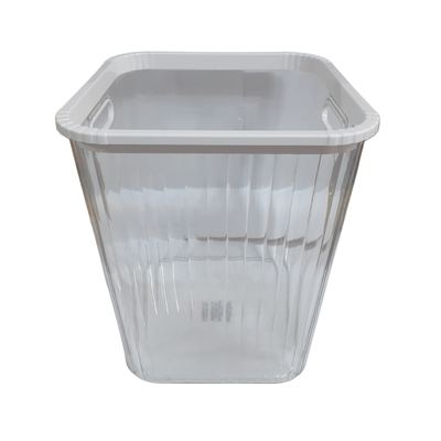 Clear Plastic Open Dustbin, Large