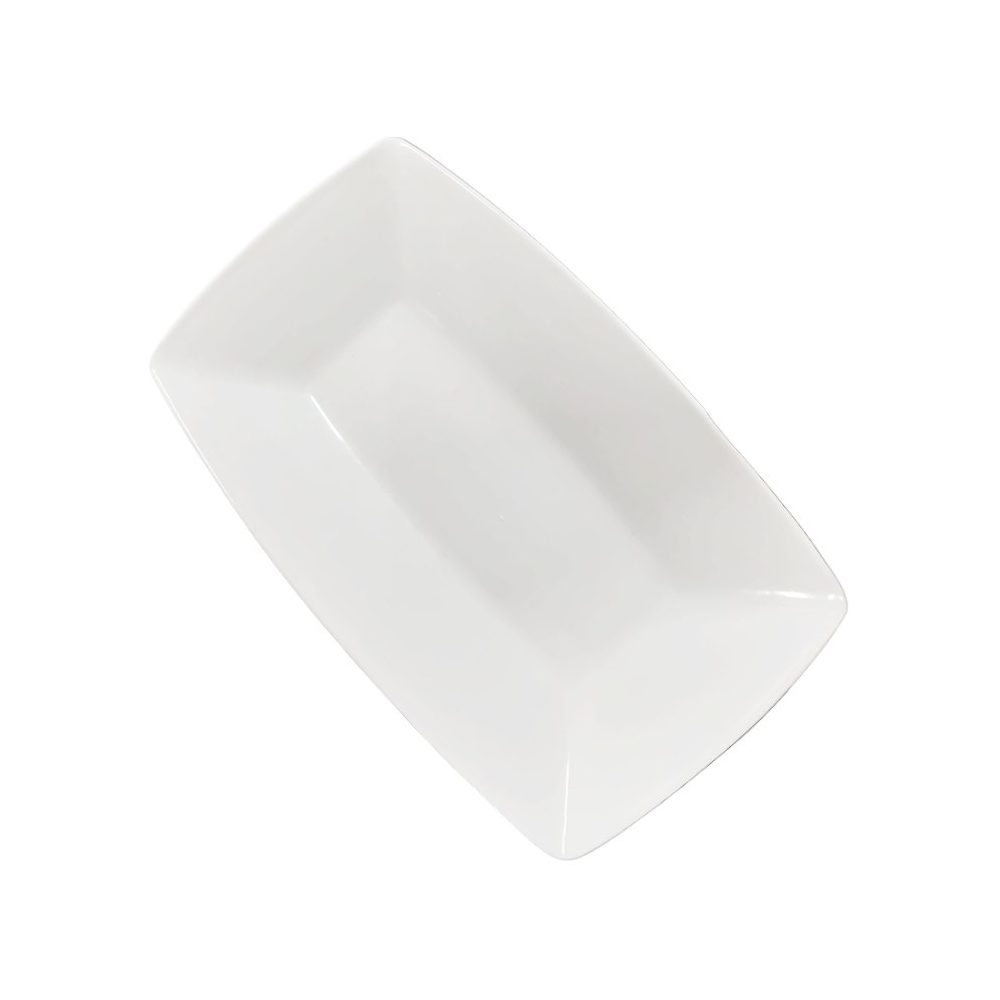 9" white melamine rectangular plate