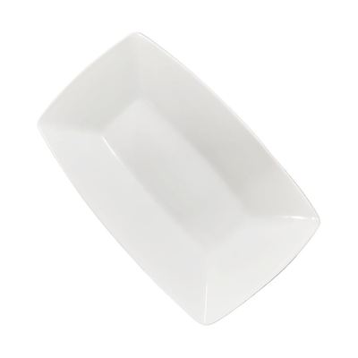 9" white melamine rectangular plate