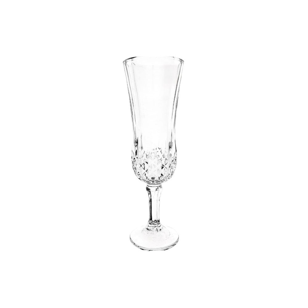 Cut-Glass Champagne Flute, 155ml (3 Pcs)