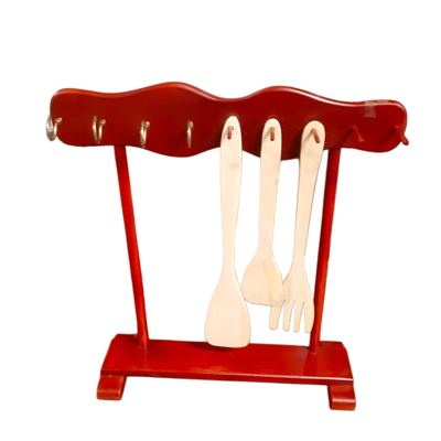 Wooden Standing Spoon Rack Set