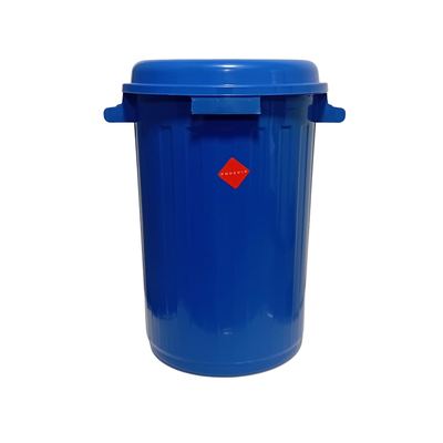 45L Plastic Barrel Bucket with Lid, Blue