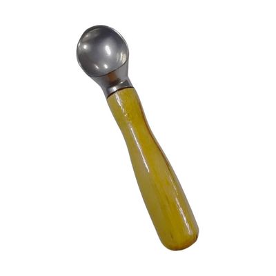 Ice cream scoop with wooden handle
