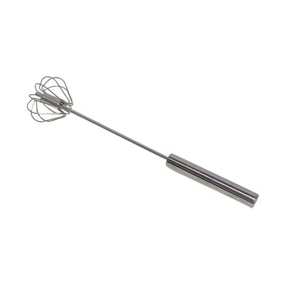 Push-Press Stainless Steel Egg Whisk