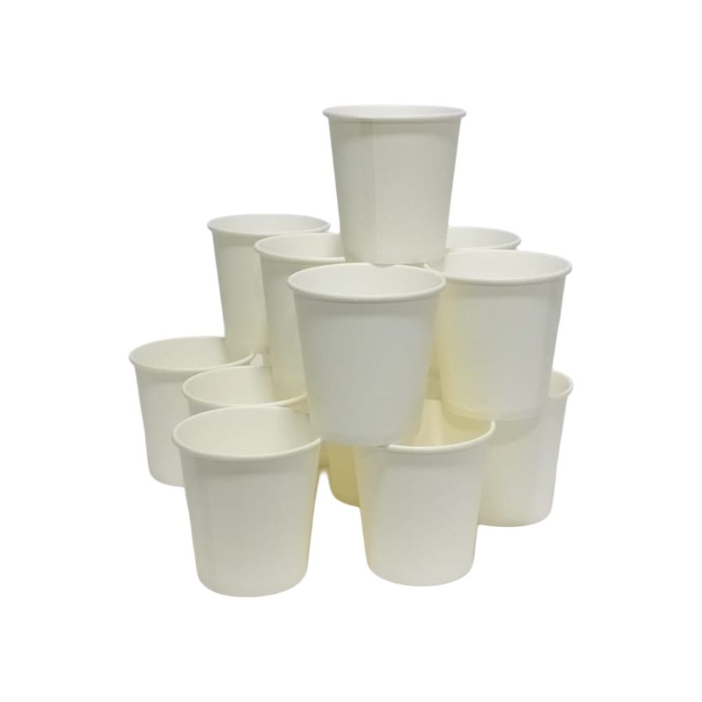 White paper cups 175ml, 50 pack