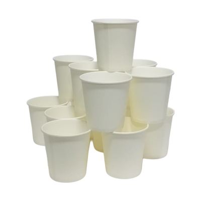 White paper cups 175ml, 50 pack