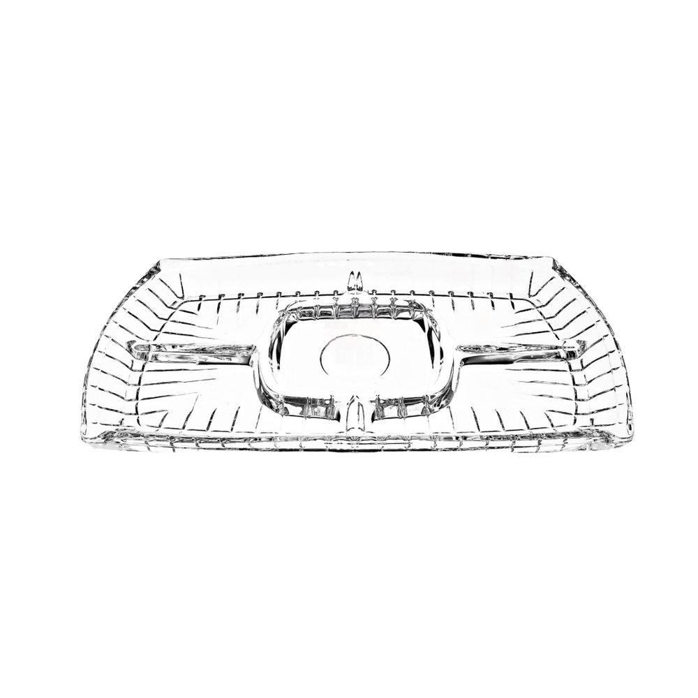 Divided Glass Serving Tray