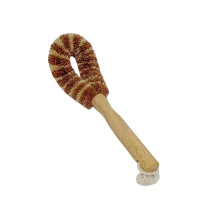 Coir Dish Brush with Wooden Handle