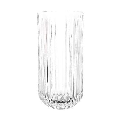 Ribbed Tall Water Tumbler, 370ml (6 Pack)