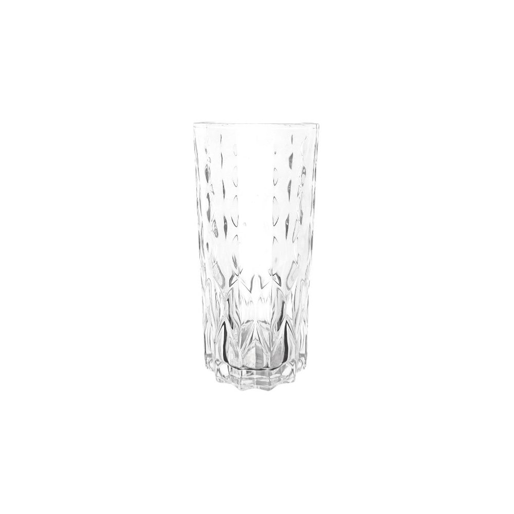 Cut Glass Tall Water Tumblers, 6 Pack