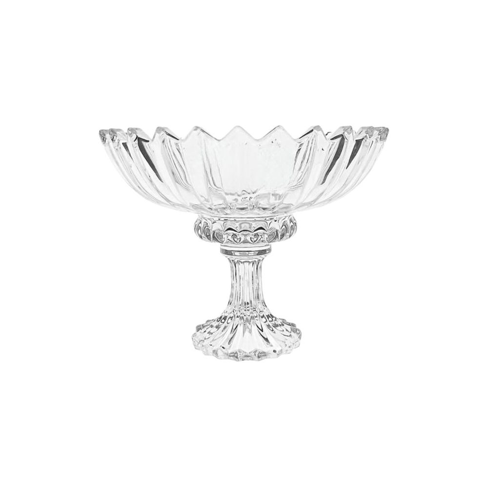 Footed glass candy bowl