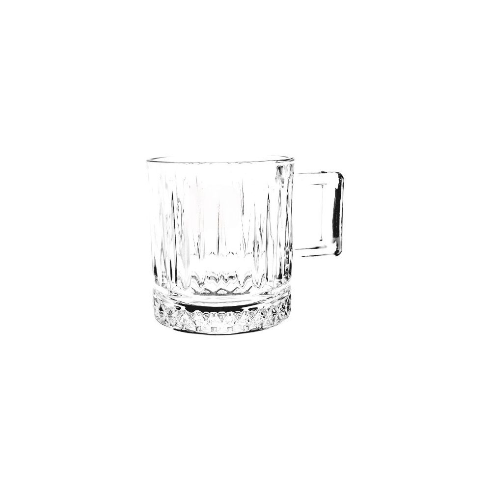 Cut-Pattern Glass Mug 200ml, 6 Pack