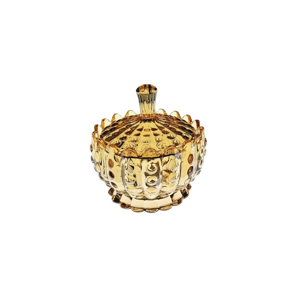 Gold Glass Candy Pot with Lid