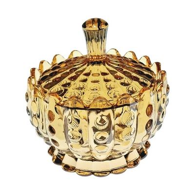 Gold Glass Candy Pot with Lid