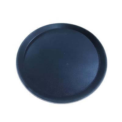 Round non-slip black bar tray
