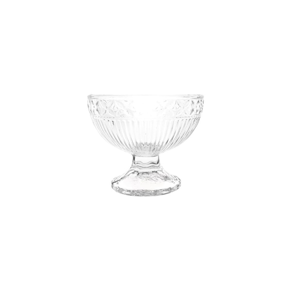 Footed glass ice cream cup