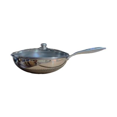 Non-stick wok with glass lid, 32cm