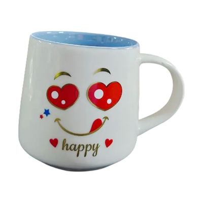 Printed Ceramic Happy Face Mug