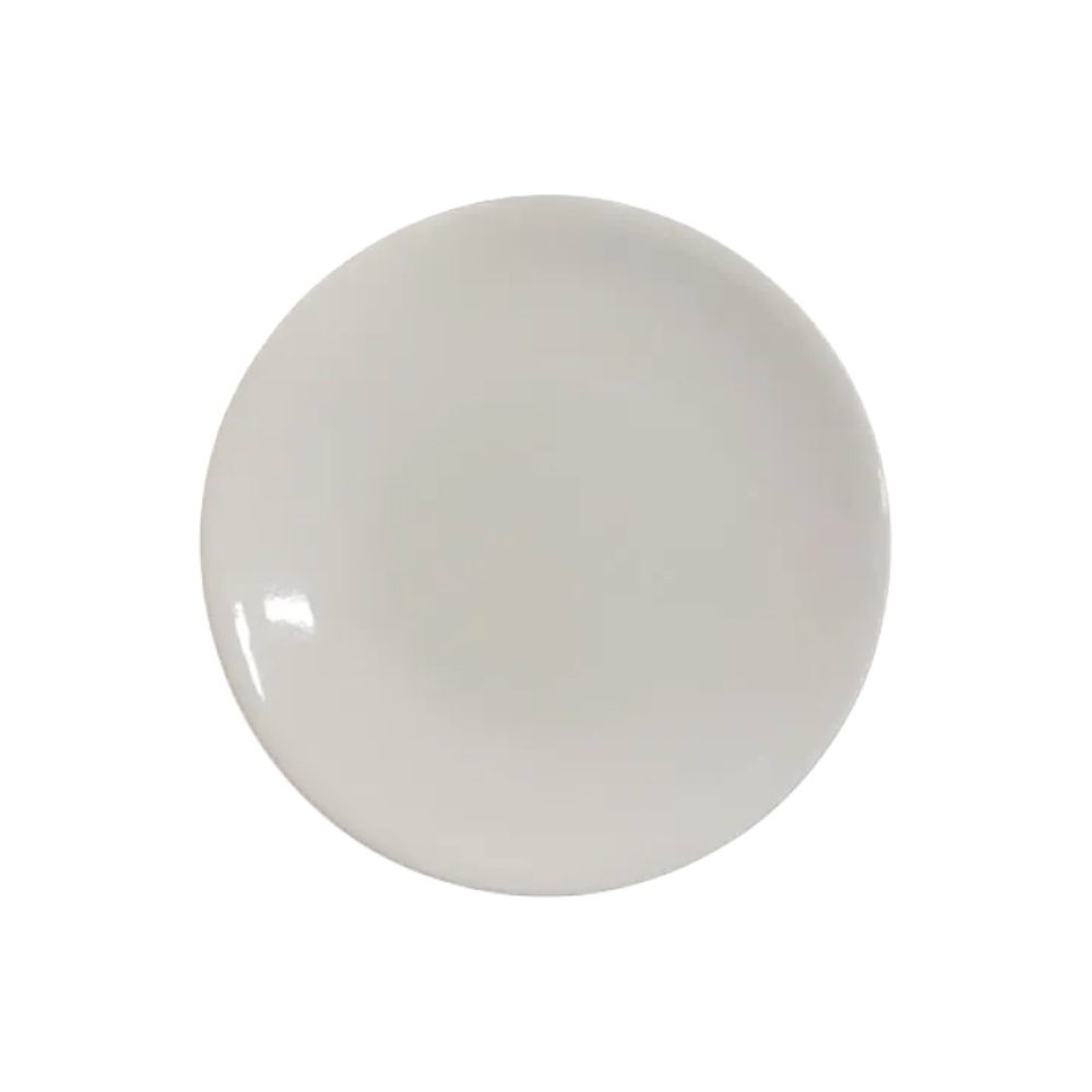 White ceramic coupe saucer
