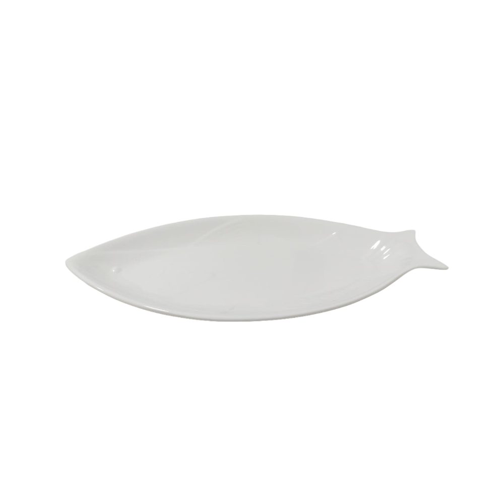 Fish-shaped ceramic serving plate